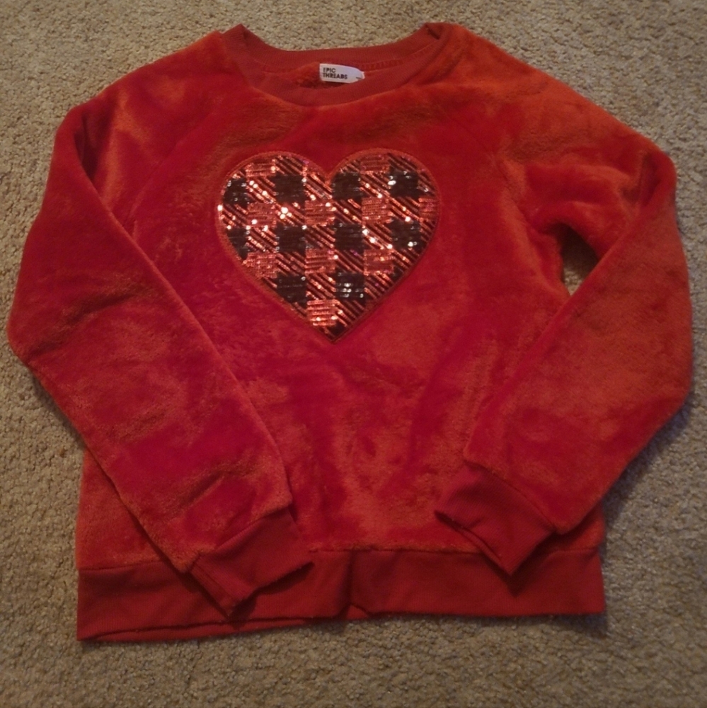 Girls heart sweatshirt